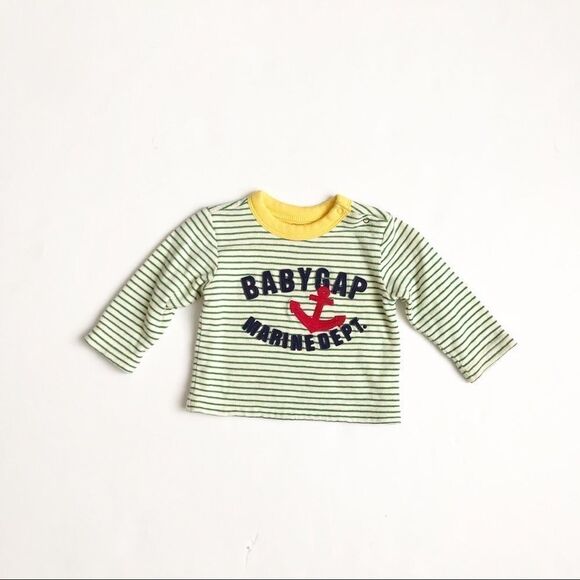 BABygap marine striped LS top EUC 3-6 months - Picture 1 of 2